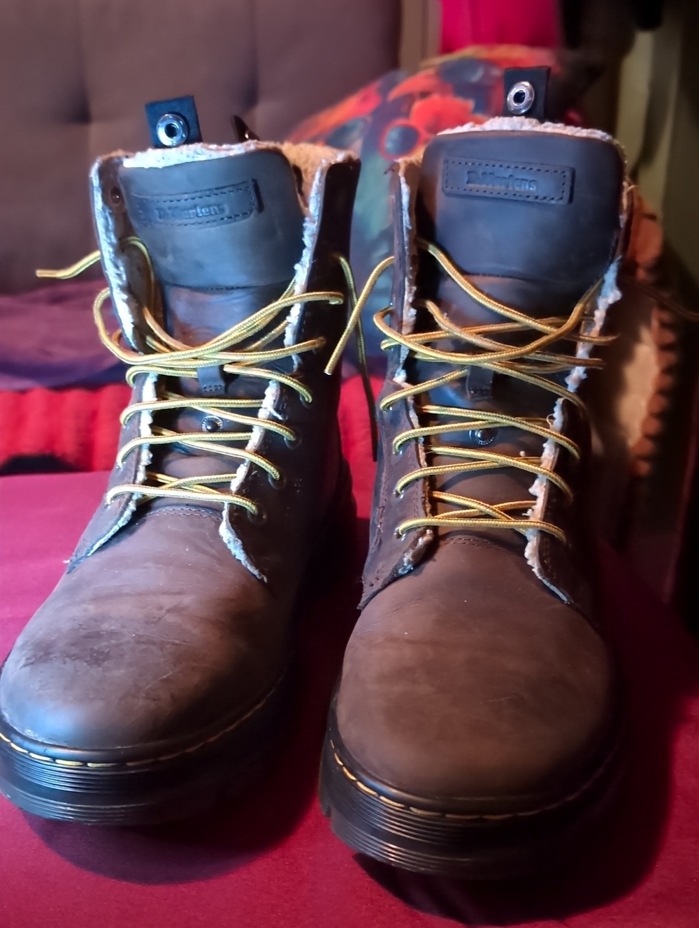 Dr. Martens Brown Leather Lace-Up Winter Boots